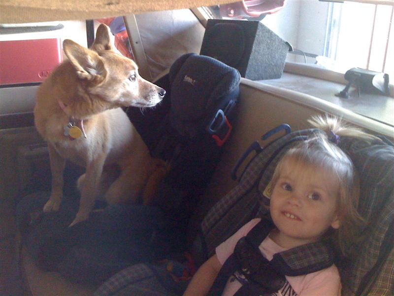 Jess&ScoutyGo4ADrive.jpg - No!? - Good deal!  What?  What do you mean we haven't left yet?  Oh man!...