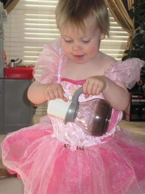 Jess_LittlePrincess-4.JPG - One big cup of "peace and quiet" juice for Mummy!