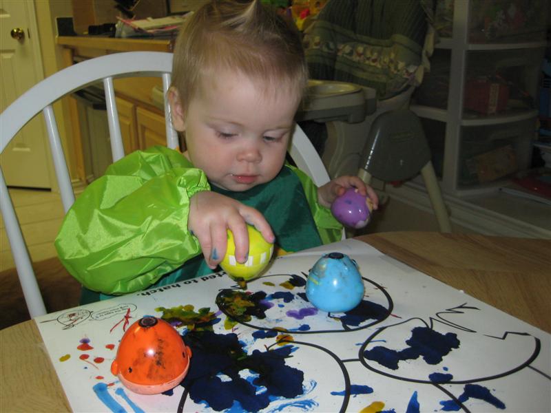 Jess_Painting-11.JPG - Painting with my new craft shirt.