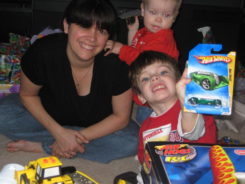 X-Mas2008-27.JPG - What?  Hot Wheels?  How come I didn't get any Hot Wheels? - DADDY!!!!