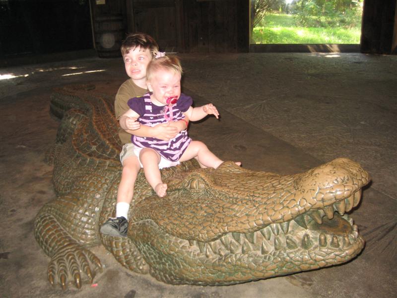 ZooWAlex.JPG - I DON'T WANNA SIT ON THE GATOR!?... :o(